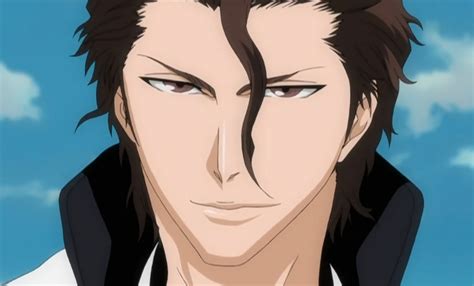 "The gaze into the sun." —Tite Kubo Sōsuke Aizen (藍染 惣右介, Aizen Sōsuke) is the former captain of the 5th Division in the Gotei 13; he later leaves Soul Society with his followers, Gin Ichimaru and Kaname Tōsen. His lieutenant was Momo Hinamori. After being freed from his prison by Akujin, he is revealed as the true mastermind behind Impero …
